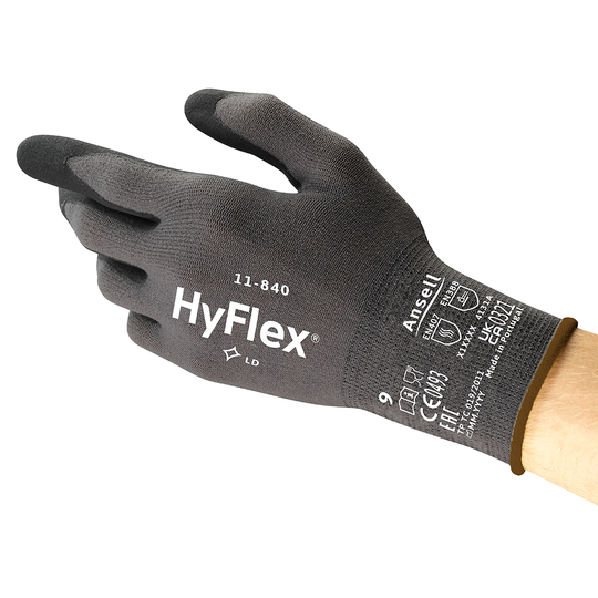 Ansell HyFlex 11-840 Foam Nitrile Grip & Abrasion-Resistant Gloves – Extra Grip