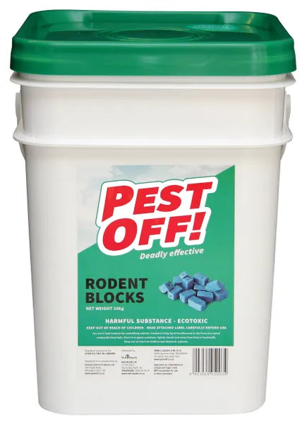 Pest Off Rodent Block 10kg Mouse-Rat-Bait