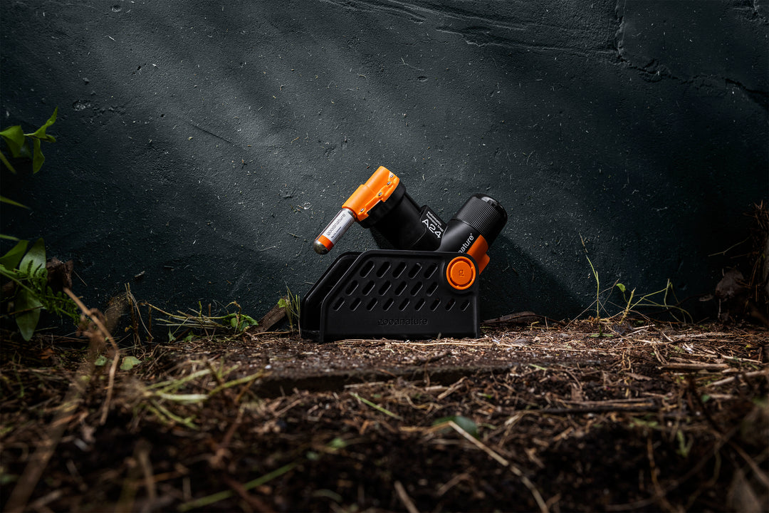 Smart Cap Bluetooth device attached to A24 trap for kill tracking
